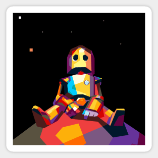 Robot Alone space Sticker